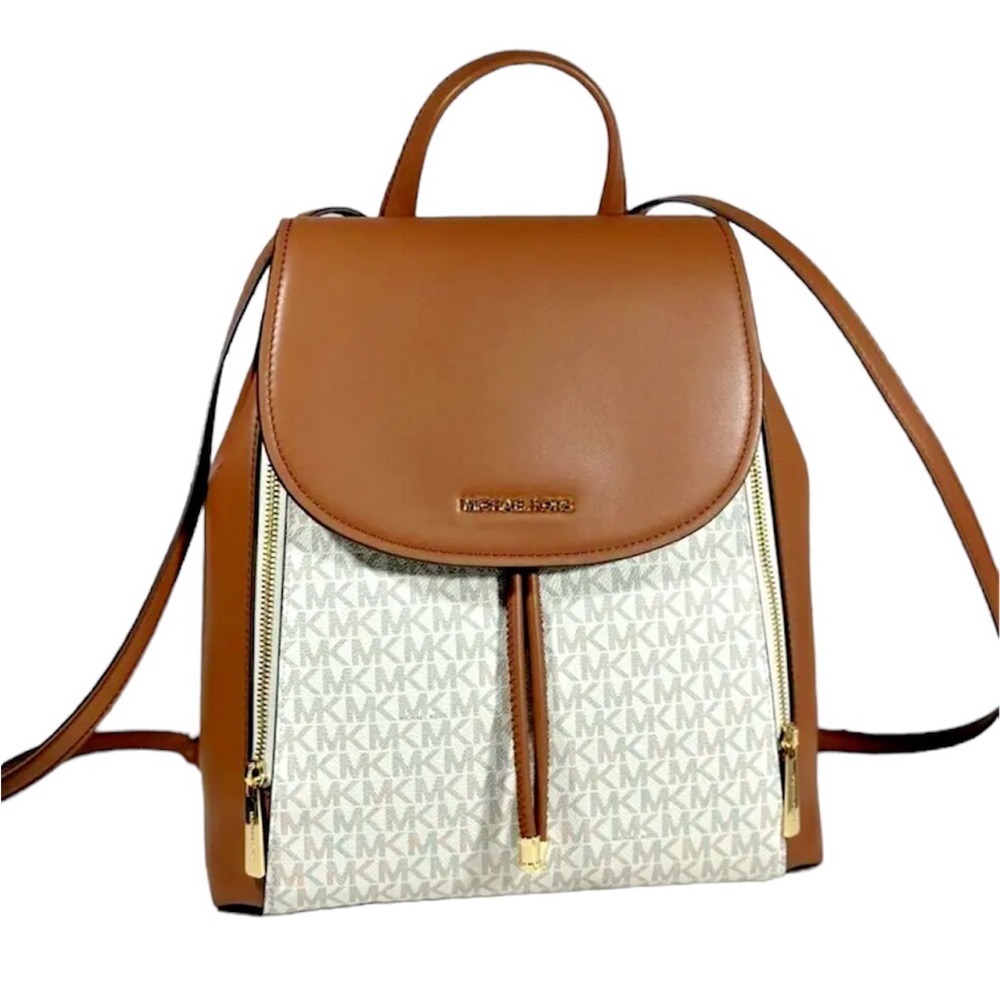 MICHAEL KORS PHOEBE MEDIUM DRAWSTRING BACKPACK SHOULDER BAG Vanilla NWT - Picture 1 of 7